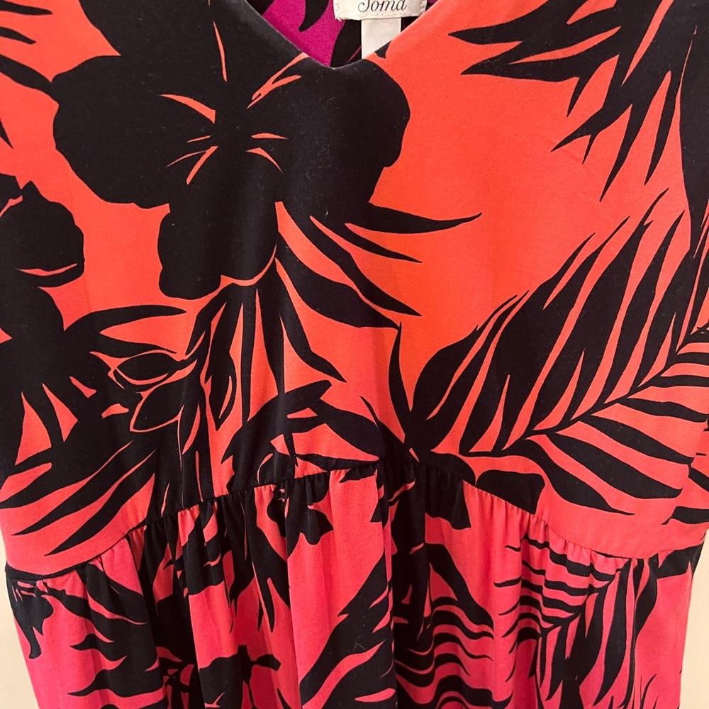 Soma Black and Orange Floral Dress - Picture 2 of 7